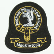 Clan Crest Badge, Embroidered, Clan MacKintosh, MacIntosh
